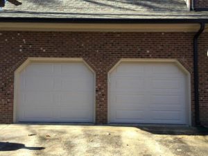 Dual custom hexagonal garage doors