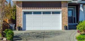 White Garage Door and house